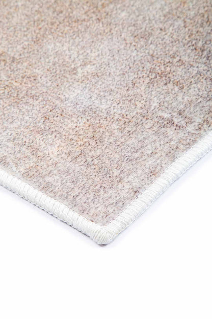 Minimalist Sand-Tone Rug – Embossed Modern Design