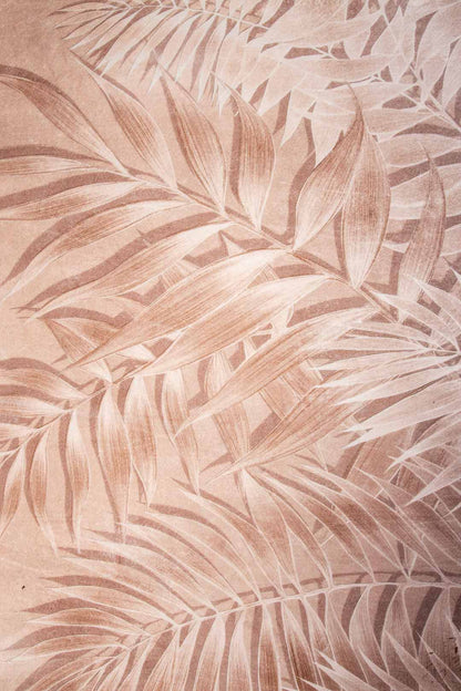 Sand Leaves – Minimalist Tropical Rug