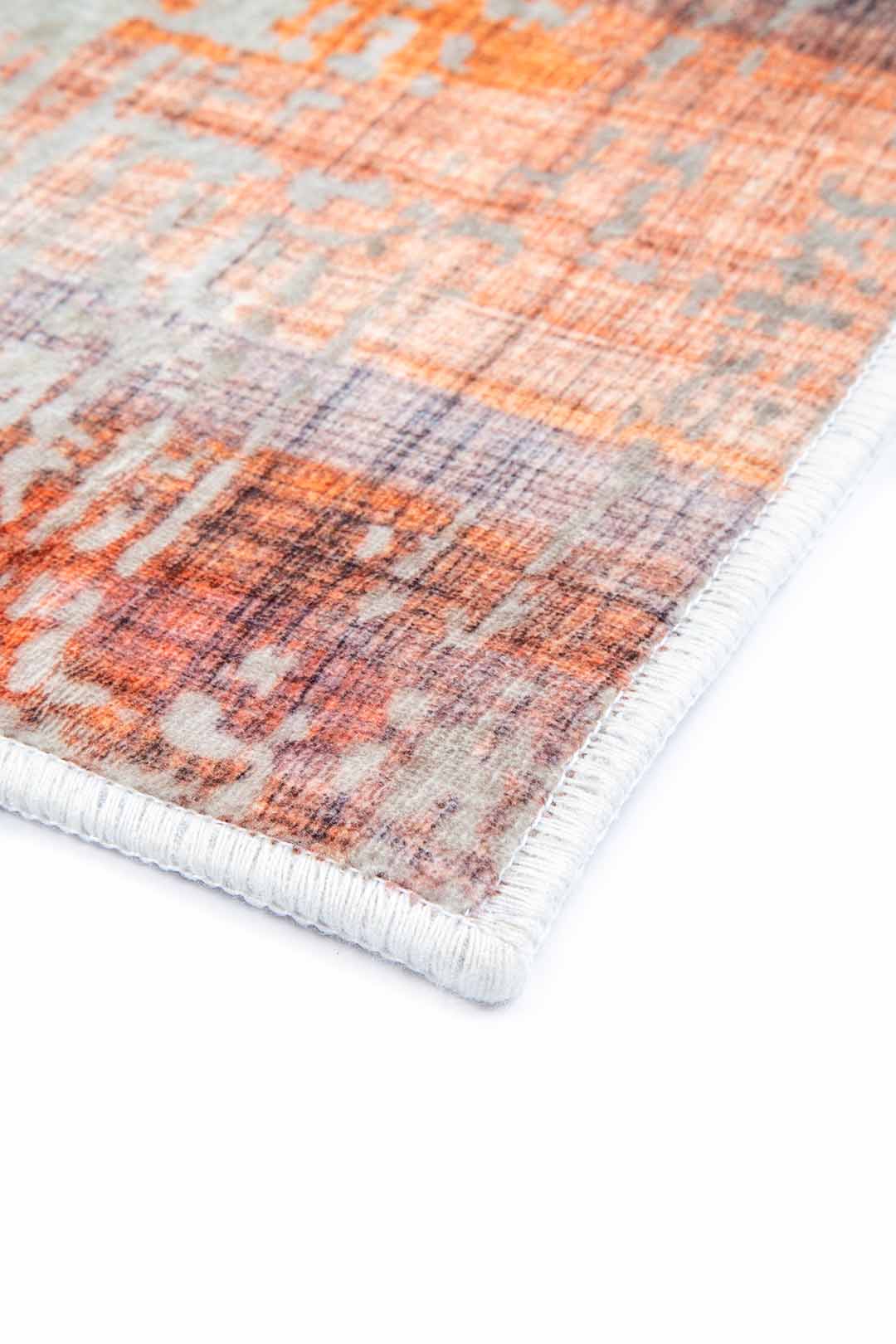 Copper Thread – Modern Blue & Gold Abstract Rug