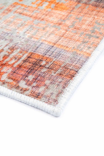 Copper Thread – Modern Blue & Gold Abstract Rug