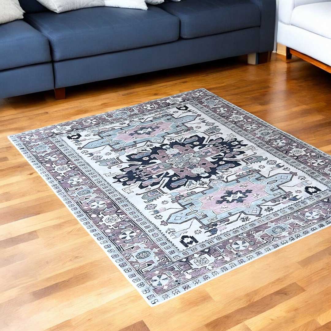 Rose Mist – Vintage Turkish Pattern Rug