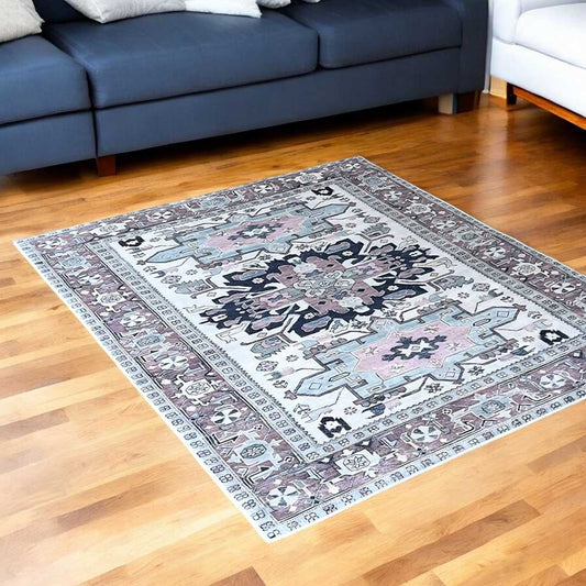 Rose Mist – Vintage Turkish Pattern Rug