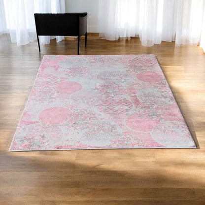 Pink Dream – Romantic Round Pattern Rug