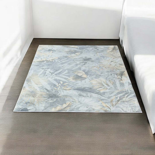 Tropical Shadows – Elegant Leaf Pattern Rug