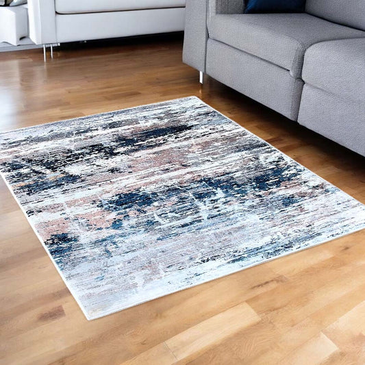 Grey Stream – Modern Abstract Rug