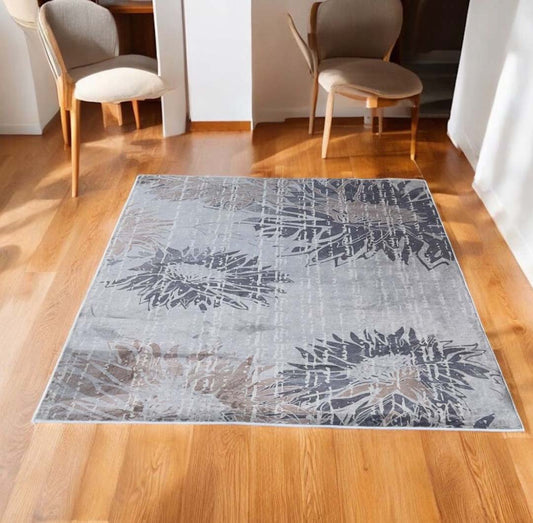 Blooming in the Rain – Modern Floral Rug