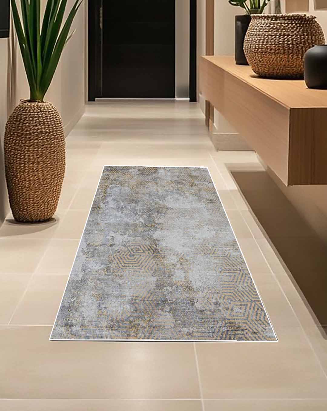 Malak simple modern beige soft and shinny carpet