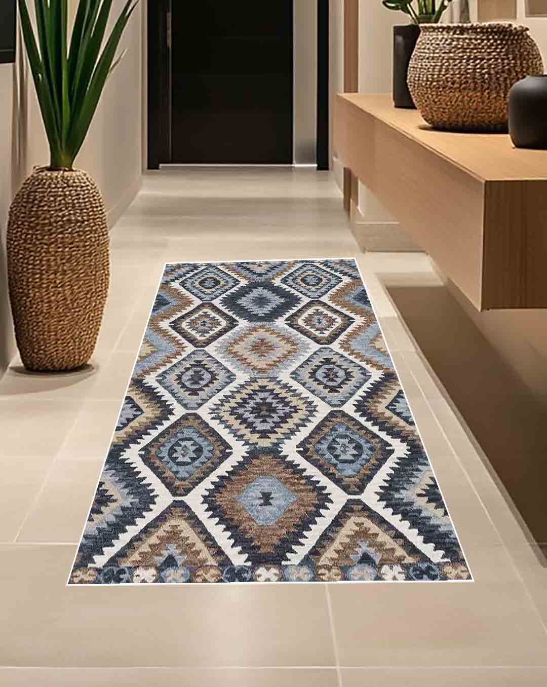 Nani modern gray and brown soft and shinny carpet