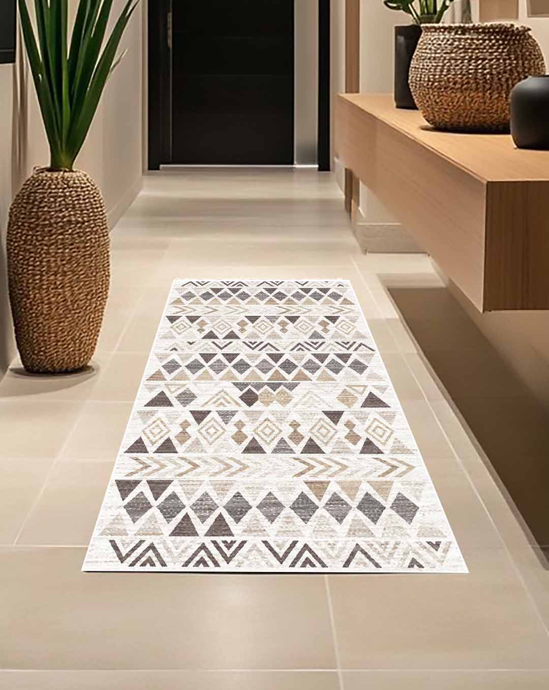 Ruby modern kilim beige soft and shinny carpet